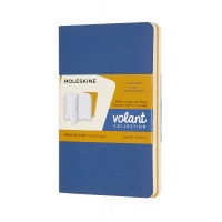 Zestaw 2 zeszytów MOLESKINE Volant, P, 9x14cm, w linie, 80 stron, blue/amber yellow, Zeszyty, Artykuły szkolne