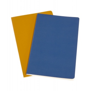 Zestaw 2 zeszytów MOLESKINE Volant, L, 13x21cm, gładki, 96 stron, blue/amber yellow, Zeszyty, Artykuły szkolne
