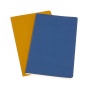 Zestaw 2 zeszytów MOLESKINE Volant, L, 13x21cm, gładki, 96 stron, blue/amber yellow, Zeszyty, Artykuły szkolne
