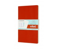 Set of 2 notebooks MOLESKINE Volant, L, 13x21cm, ruled, 96 pages, coral orange/aquamarine