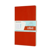 Zestaw 2 zeszytów MOLESKINE Volant, L, 13x21cm, w linie, 96 stron, coral orange/aquamarine, Zeszyty, Artykuły szkolne