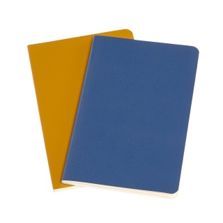 Zestaw 2 zeszytów MOLESKINE Volant, P, 9x14cm, gładki, 80 stron, blue/amber yellow, Zeszyty, Artykuły szkolne