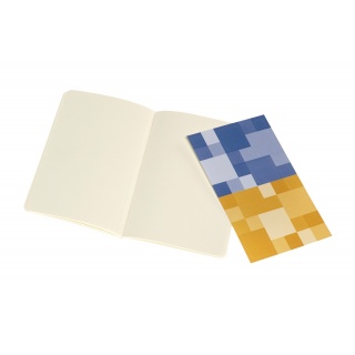 Zestaw 2 zeszytów MOLESKINE Volant, P, 9x14cm, gładki, 80 stron, blue/amber yellow, Zeszyty, Artykuły szkolne