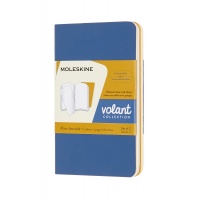 Zestaw 2 zeszytów MOLESKINE Volant, XS, 6,5x10,5cm, gładki, 56 stron, blue/amber yellow, Zeszyty, Artykuły szkolne