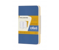 Set of 2 notebooks MOLESKINE Volant, XS, 6,5x10,5cm, ruled, 56 pages, blue/amber yellow