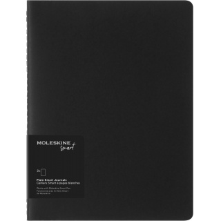 Zestaw 2 zeszytów MOLESKINE Smart Cahier, XL, 19x25cm, w linie, czarny, Zeszyty, Artykuły szkolne