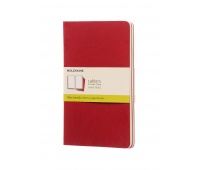 Set of 3 notebooks MOLESKINE Cahier Journals, L, 13x21cm, plain, 80 pages, cranberry red