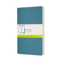 Zestaw 3 zeszytów MOLESKINE Cahier Journals, L, 13x21cm, gładki, 80 stron, brisk blue, Zeszyty, Artykuły szkolne