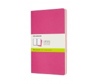 Set of 3 notebooks MOLESKINE Cahier Journals, L, 13x21cm, plain, 80 pages, kinetic pink