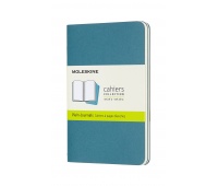 Set of 3 notebooks MOLESKINE Cahier Journals, P, 9x14cm, plain, 64 pages, brisk blue