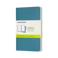 Set of 3 notebooks MOLESKINE Cahier Journals, P, 9x14cm, plain, 64 pages, brisk blue