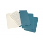 Set of 3 notebooks MOLESKINE Cahier Journals, P, 9x14cm, plain, 64 pages, brisk blue