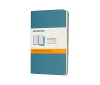 Set of 3 notebooks MOLESKINE Cahier Journals, P, 9x14cm, ruled, 64 pages, brisk blue