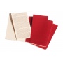 Set of 3 notebooks MOLESKINE Cahier Journals, P, 9x14cm, plain, 64 pages, cranberry red
