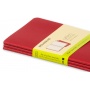 Set of 3 notebooks MOLESKINE Cahier Journals, P, 9x14cm, plain, 64 pages, cranberry red