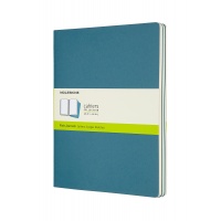 Set of 3 notebooks MOLESKINE Cahier Journals, XL, 19x25cm, plain, 120 pages, brisk blue