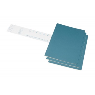 Zestaw 3 zeszytów MOLESKINE Cahier Journals, XL, 19x25cm, gładki, 120 stron, brisk blue, Zeszyty, Artykuły szkolne