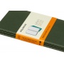 Set of 3 notebooks MOLESKINE Cahier Journals, P, 9x14cm, ruled, 64 pages, myrtle green