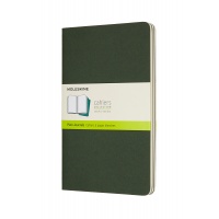 Set of 3 notebooks MOLESKINE Cahier, L, 13x21cm, plain, 80 pages, myrtle green