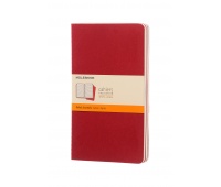 Set of 3 notebooks MOLESKINE Cahier, L, 13x21cm, ruled, 80 pages, cranberry red