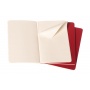 Set of 3 notebooks MOLESKINE Cahier, L, 13x21cm, ruled, 80 pages, cranberry red