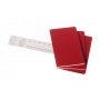 Set of 3 notebooks MOLESKINE Cahier, L, 13x21cm, ruled, 80 pages, cranberry red