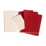 Set of 3 notebooks MOLESKINE Cahier, L, 13x21cm, ruled, 80 pages, cranberry red