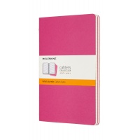 Set of 3 notebooks MOLESKINE Cahier, L, 13x21cm, ruled, 80 pages, kinetic pink