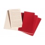Set of 3 notebooks MOLESKINE Cahier, P, 9x14cm, ruled, 64 pages, cranberry red