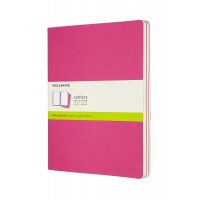 Set of 3 notebooks MOLESKINE Cahier, XL, 19x25cm, plain, 120 pages, kinetic pink