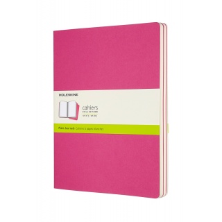 Zestaw 3 zeszytów MOLESKINE Cahier, XL, 19x25cm, gładki, 120 stron, kinetic pink, Zeszyty, Artykuły szkolne
