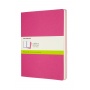 Set of 3 notebooks MOLESKINE Cahier, XL, 19x25cm, plain, 120 pages, kinetic pink