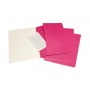 Set of 3 notebooks MOLESKINE Cahier, XL, 19x25cm, plain, 120 pages, kinetic pink