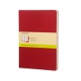 Set of 3 notebooks MOLESKINE Cahier, XL, 19x25cm, plain, 120 pages, cranberry red
