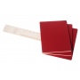 Set of 3 notebooks MOLESKINE Cahier, XL, 19x25cm, plain, 120 pages, cranberry red