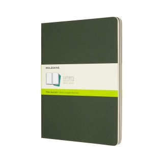 Zestaw 3 zeszytów MOLESKINE Cahier, XL, 19x25cm, gładki, 120 stron, myrtle green, Zeszyty, Artykuły szkolne
