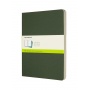 Set of 3 notebooks MOLESKINE Cahier, XL, 19x25cm, plain, 120 pages, myrtle green