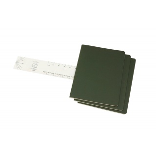 Zestaw 3 zeszytów MOLESKINE Cahier, XL, 19x25cm, gładki, 120 stron, myrtle green, Zeszyty, Artykuły szkolne