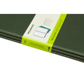 Zestaw 3 zeszytów MOLESKINE Cahier, XL, 19x25cm, gładki, 120 stron, myrtle green, Zeszyty, Artykuły szkolne