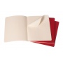 Set of 3 notebooks MOLESKINE Cahier, XL, 19x25cm, ruled, 120 pages, cranberry red