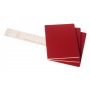 Set of 3 notebooks MOLESKINE Cahier, XL, 19x25cm, ruled, 120 pages, cranberry red