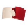 Set of 3 notebooks MOLESKINE Cahier, XL, 19x25cm, ruled, 120 pages, cranberry red