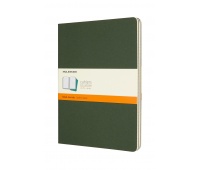 Set of 3 notebooks MOLESKINE Cahier, XL, 19x25cm, ruled, 120 pages, myrtle green