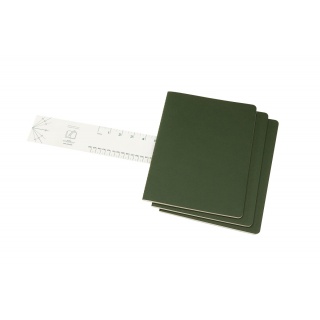Zestaw 3 zeszytów MOLESKINE Cahier, XL, 19x25cm, w linie, 120 stron, myrtle green, Zeszyty, Artykuły szkolne