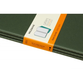 Zestaw 3 zeszytów MOLESKINE Cahier, XL, 19x25cm, w linie, 120 stron, myrtle green, Zeszyty, Artykuły szkolne
