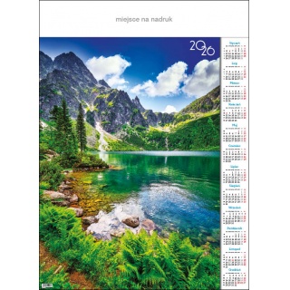 KALENDARZ JEDNOPLANSZOWY A1 "TATRY" 2026, Ścienne, Kalendarze