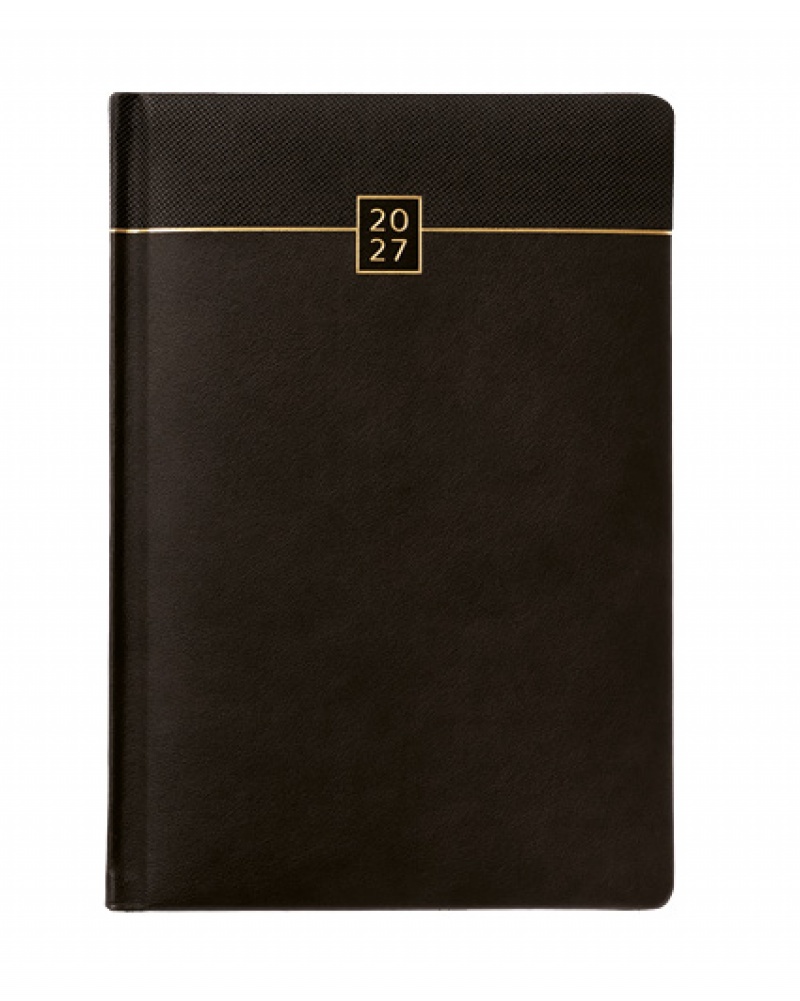 KALENDARZ KSIĄŻKOWY A5 DZIENNY REGISTRY CZAR.2027, Dzienne, Kalendarze