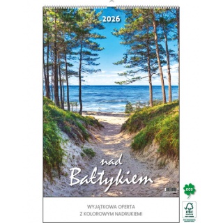 KALENDARZ 13-PL.STANDARD "NAD BAŁTYKIEM" 2026, Ścienne, Kalendarze
