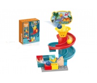 ZJEŻDŻALNIA DLA AUTEK/PIŁECZEK MIX WZOR&Oacute;W 2413, Kolejki, tory wyścigowe, parkingi, Zabawki