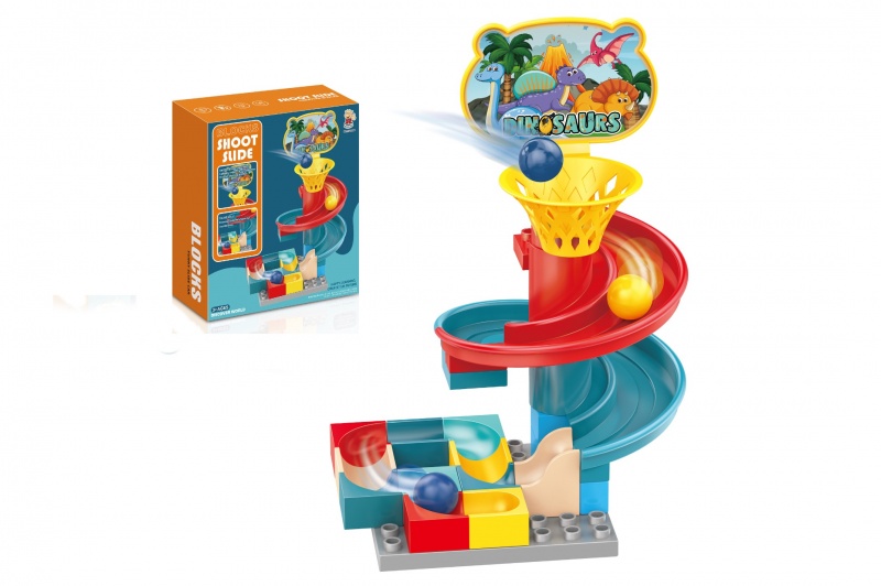 ZJEŻDŻALNIA DLA AUTEK/PIŁECZEK MIX WZOR&Oacute;W 2413, Kolejki, tory wyścigowe, parkingi, Zabawki